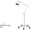 Infrared heat lamp with wheeled feet for medical care