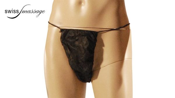 Men's disposable thong for medical care and massages