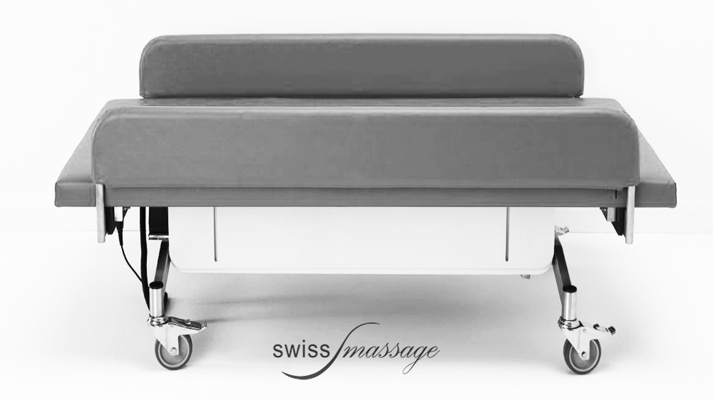 Table médicale de change pour soins médicaux aux personnes souffrant d'un handicap, équipée de barrières de sécurité