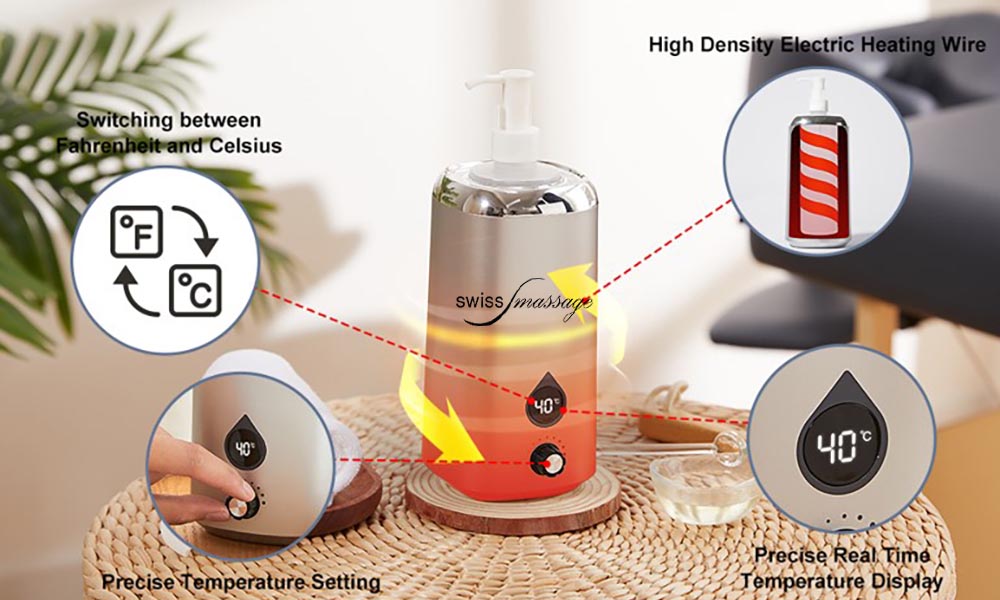 Chauffe huile de massage digital mono flacon