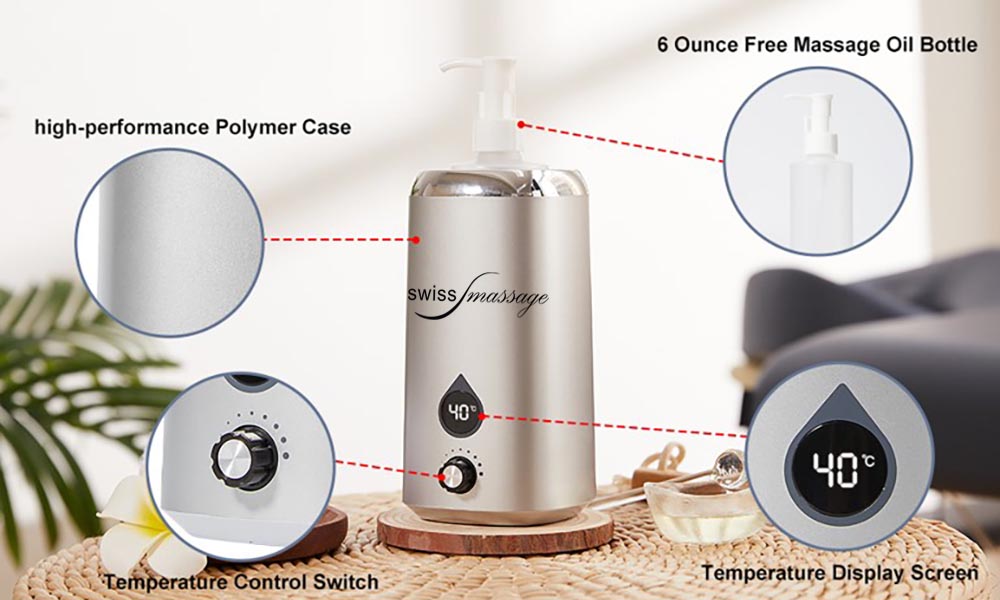 Chauffe huile de massage digital mono flacon