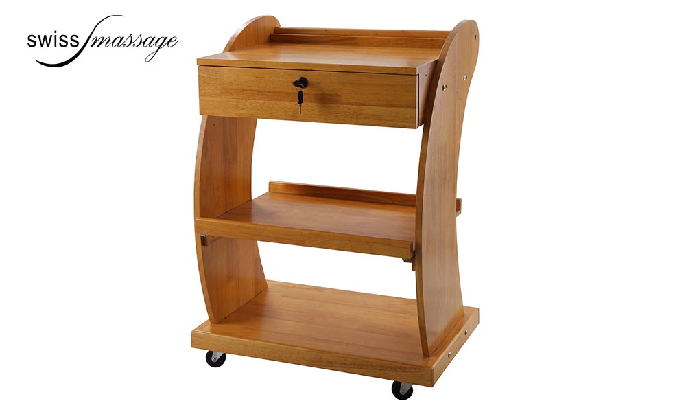Wooden spa trolley for SPA or aesthetic model Natural wood