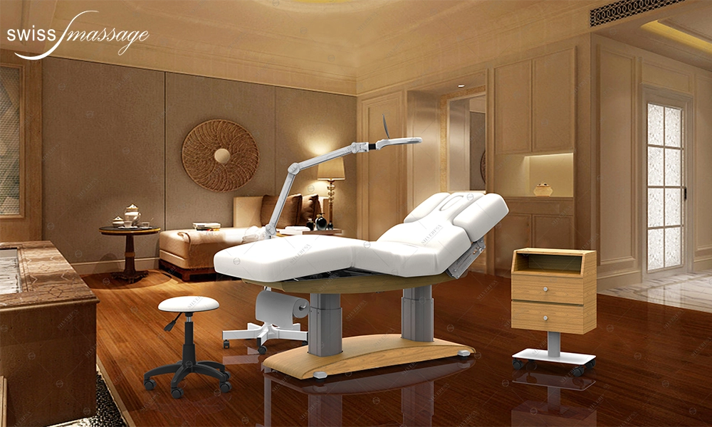 SPA équipé de la table de SPA modèle Excellence chêne clair Suisse