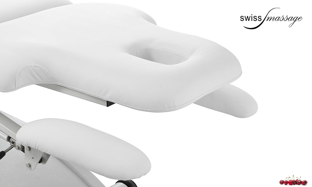 Table de massage modèle Ellipse blanche dossier