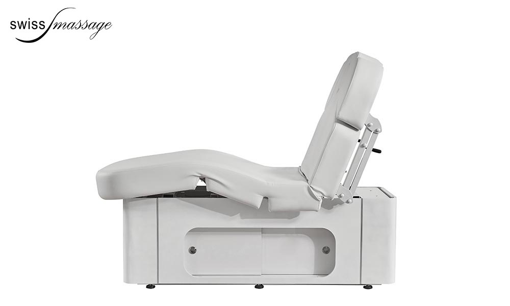 Table de massage Thaï modèle Ariane en bois blanc position assise