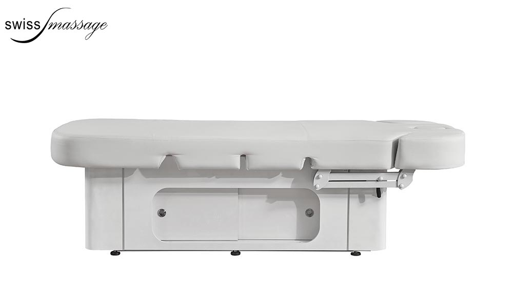 Table de massage Thaï modèle Ariane en bois blanc position couchée