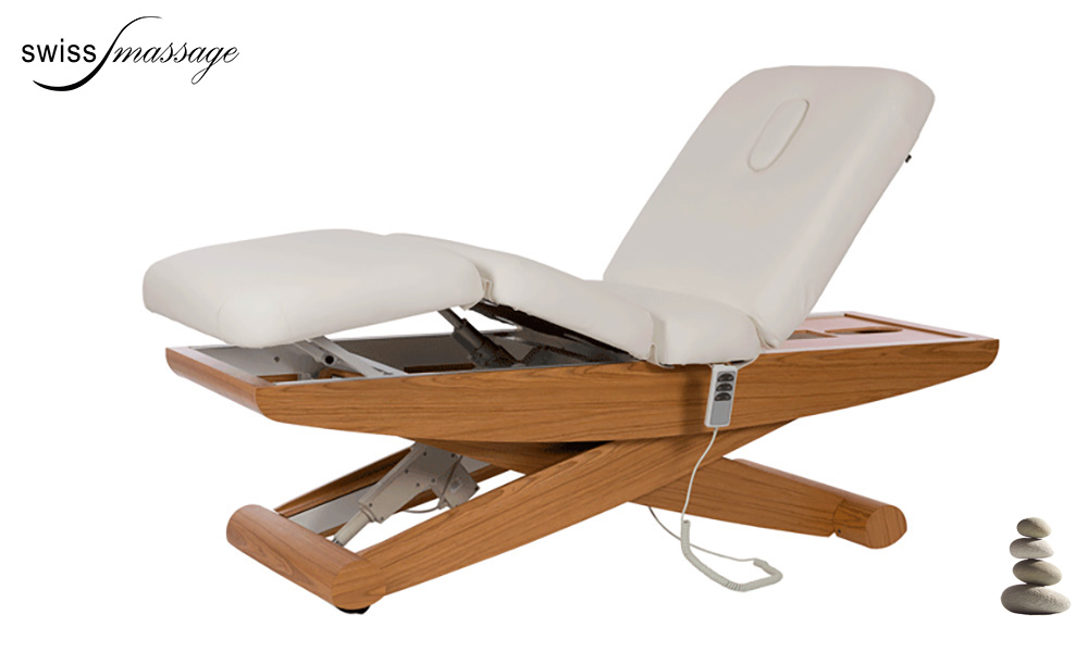 Massageliege Modell Vicky entspannte Position mittlere Höhe
