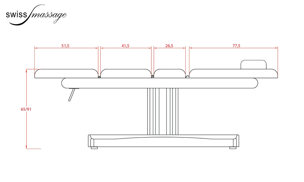 Dimensions Table de SPA modèle Weelness-SPA