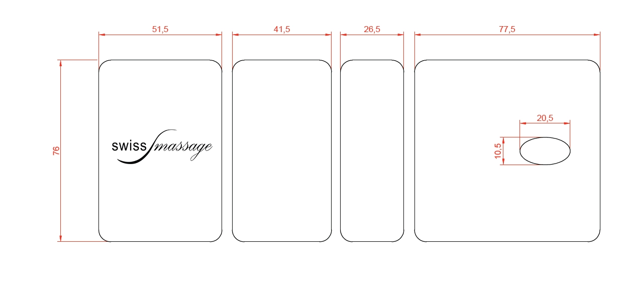 Dimensions dessus Table de SPA modèle Weelness-SPA