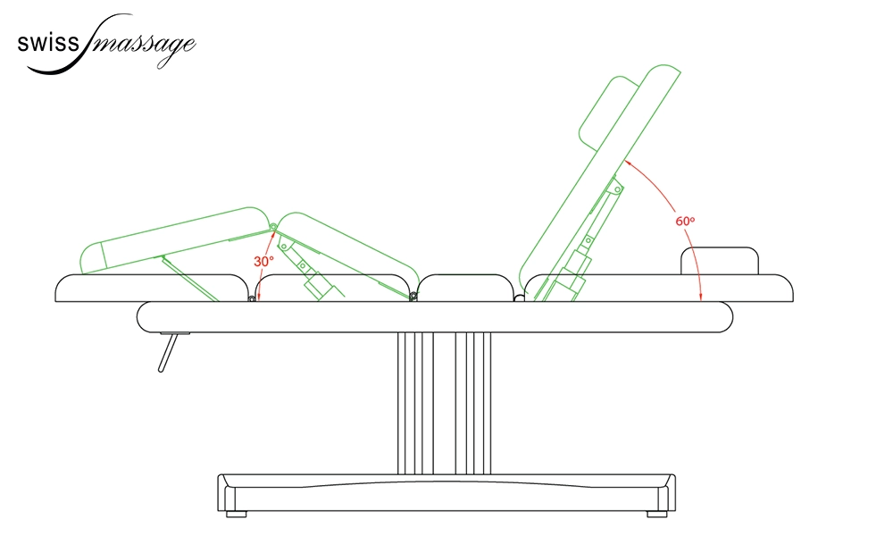 Dimensions latérales Table de SPA modèle Weelness-SPA