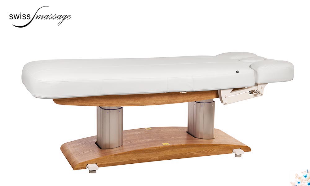 Table de massage modèle Excellence chêne clair position à plat