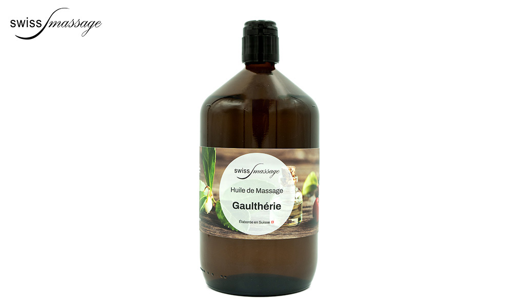 Bouteille qui contient de l'huile de massage